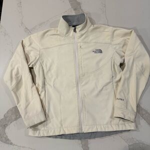 The North Face Apex Bionic Jacket Women’s Large White Dune Windproof Softshell